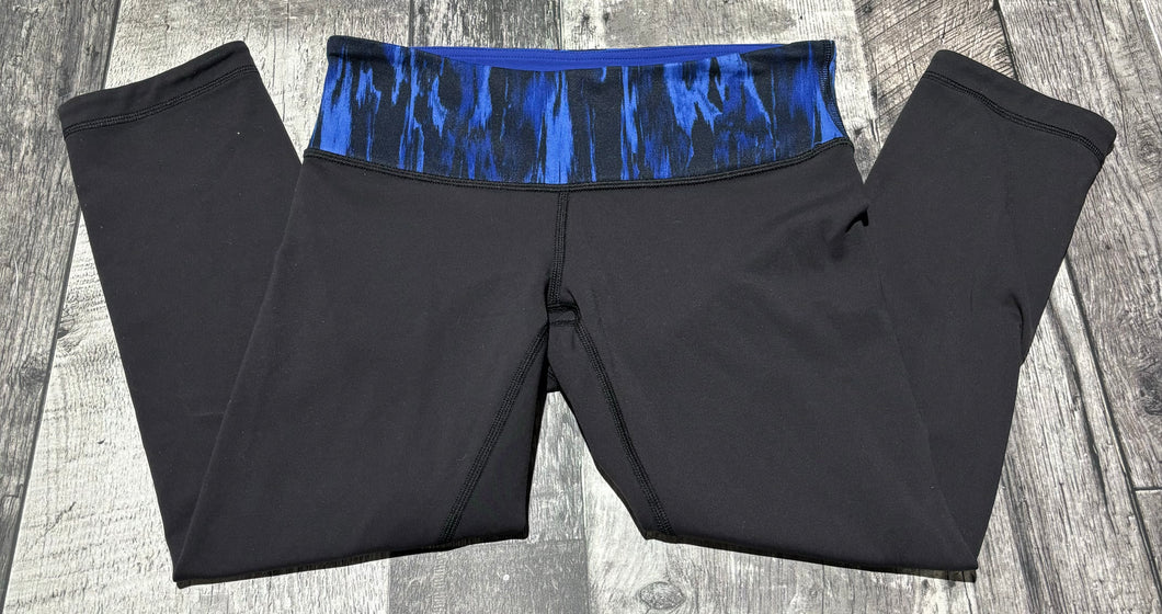lululemon black/blue cropped leggings - Hers size 6