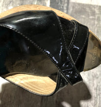 Load image into Gallery viewer, Jimmy Choo black/cork high wedge - Hers size 38.5