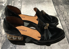 Load image into Gallery viewer, Jeffrey Campbell black/pearl black loafers - Hers size 6.5
