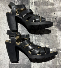 Load image into Gallery viewer, Fly London black strap heels - Hers size 39
