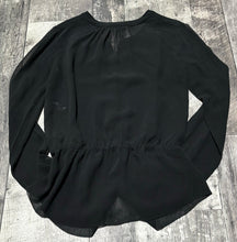 Load image into Gallery viewer, Babaton black sheer silk blouse - Hers size approx S
