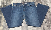Load image into Gallery viewer, Joe’s blue low rise flare jeans - Hers size 30
