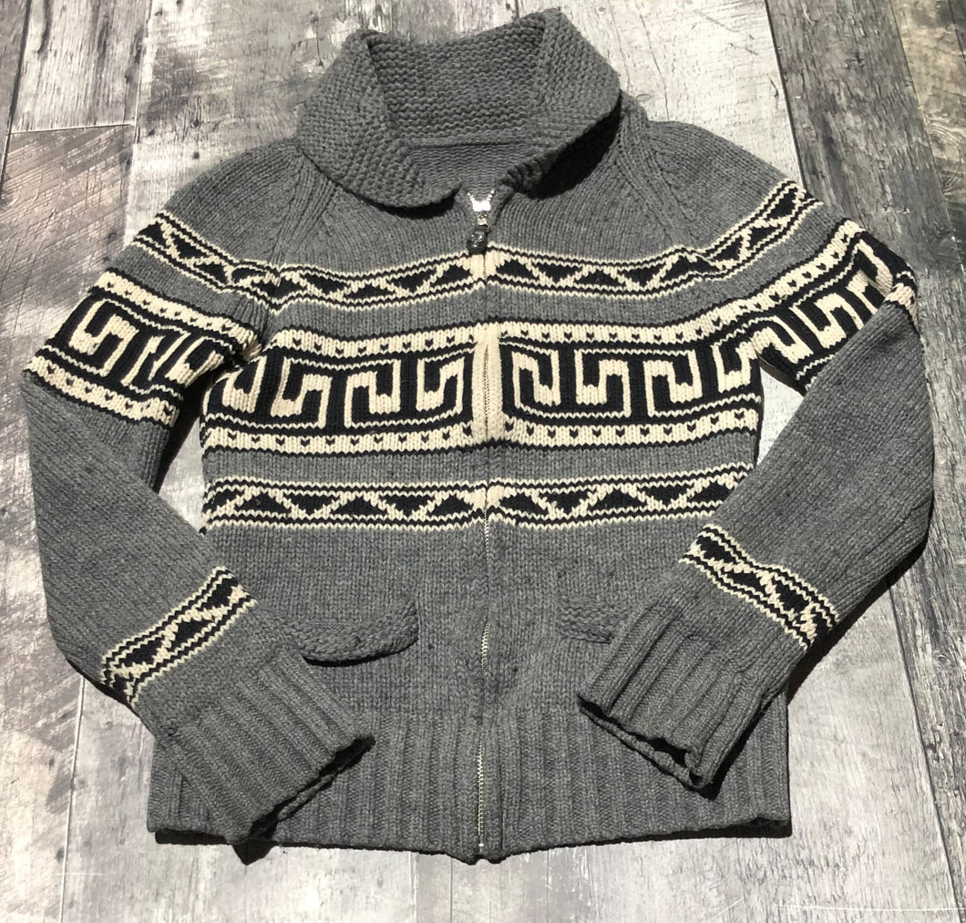 TNA grey/cream knit zip up sweater - Hers size M