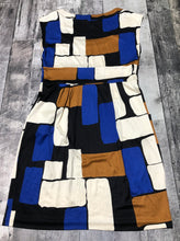 Load image into Gallery viewer, Diane Von Furstenberg cream/blue/black dress - Hers size 12
