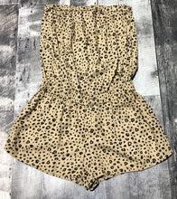 Load image into Gallery viewer, Sunday Best light brown/black strapless romper - Hers size S
