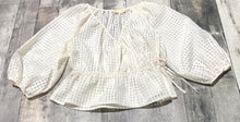 Load image into Gallery viewer, Levi’s cream sheer blouse - Hers size S
