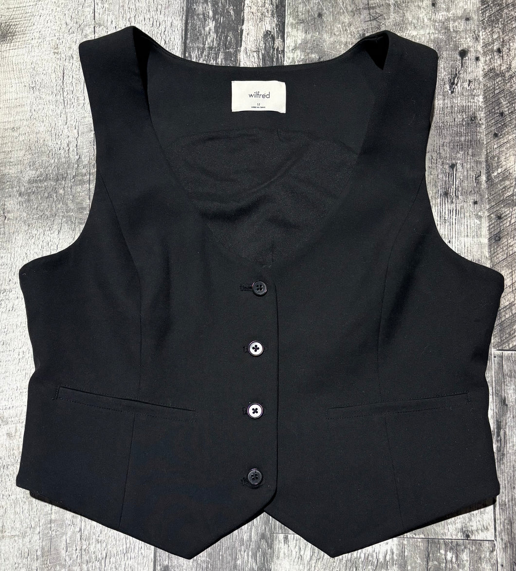 Wilfred black button up vest - Hers size 12