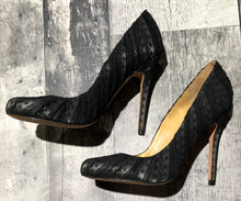 Load image into Gallery viewer, Badgley Mischka black/grey heels - Hers size 8
