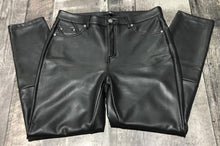 Load image into Gallery viewer, 7 for all mankind black mid rise fake leather pants - Hers size M
