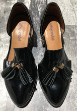 Load image into Gallery viewer, Jeffrey Campbell black/pearl black loafers - Hers size 6.5
