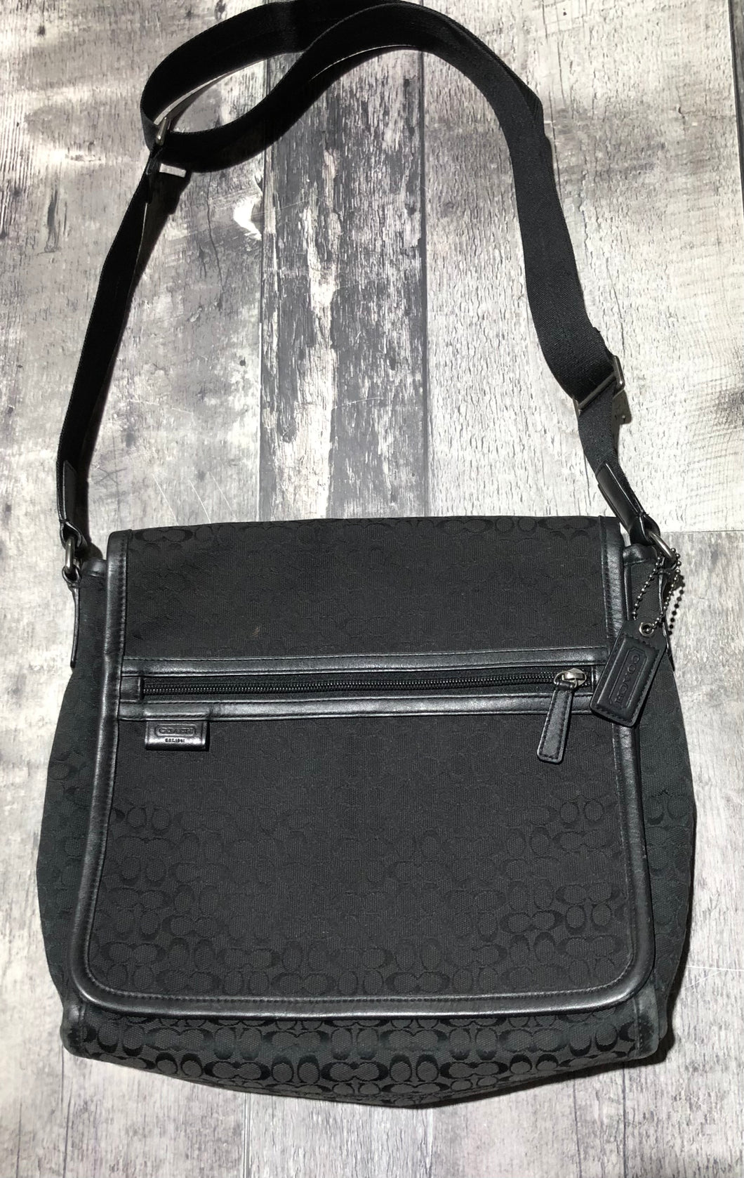 Coach black crossbody book bag