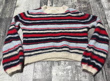 Load image into Gallery viewer, Little Moon red/navy/light blue cropped sweater - Hers size S
