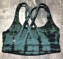 Load image into Gallery viewer, lululemon teal/black sports bra - Hers size 4
