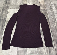Load image into Gallery viewer, Wilfred dark purple cold shoulder knit top - Hers size M
