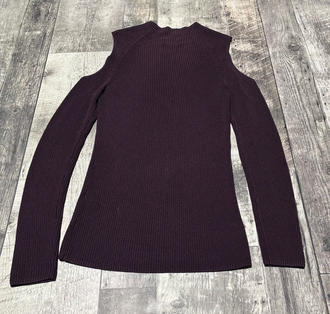Wilfred dark purple cold shoulder knit top - Hers size M