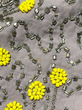 Load image into Gallery viewer, French Connection grey/yellow beaded dress - Hers size 2
