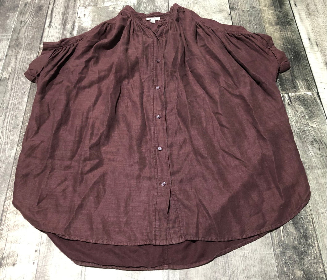 Wilfred burgundy button up oversized blouse - Hers size M