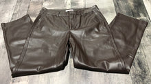 Load image into Gallery viewer, Joe Fresh dark brown high rise fake leather pants - Hers size 6
