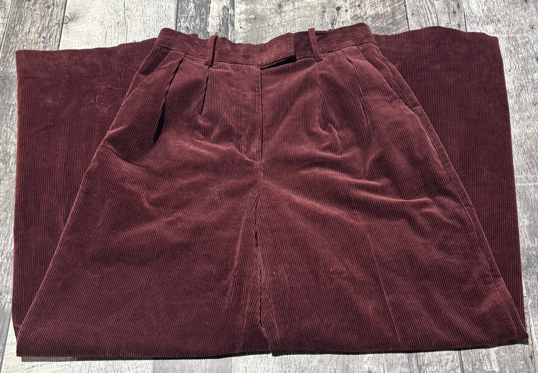 Banana Republic burgundy corduroy high rise wide leg pants - Hers size 4