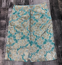 Load image into Gallery viewer, Banana Republic turquoise/gold skirt - Hers size 8
