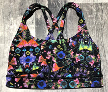 Load image into Gallery viewer, lululemon black/multi coloured sports bra - Hers size 2
