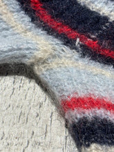 Load image into Gallery viewer, Little Moon red/navy/light blue cropped sweater - Hers size S

