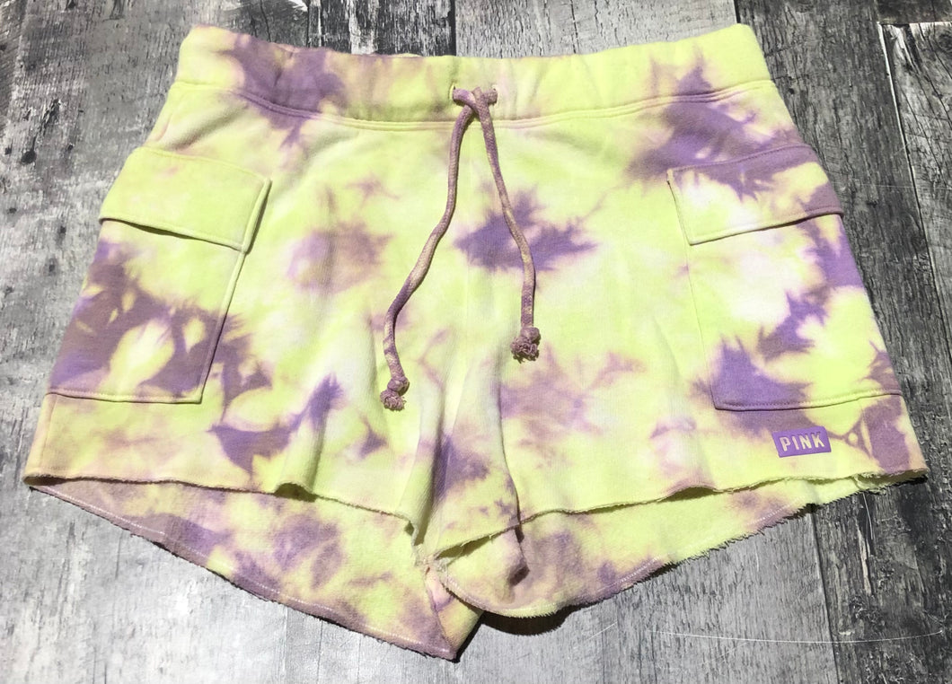 Pink lime green/purple shorts - Hers size M