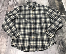 Load image into Gallery viewer, Abercrombie &amp; Fitch cream/black button up plaid - Hers size XS
