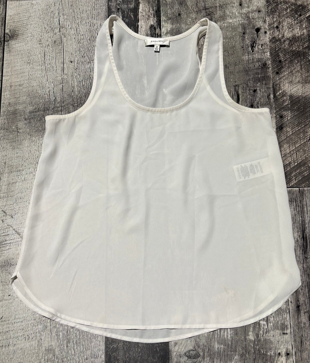 Babaton white sheer tank top - Hers size XS