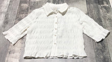 Load image into Gallery viewer, Maeve white button up crop blouse - Hers size M
