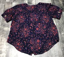 Load image into Gallery viewer, Maeve navy/pink/orange button up blouse - Hers size 10
