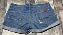 Load image into Gallery viewer, 7 for all mankind blue low rise shorts - Hers size 31
