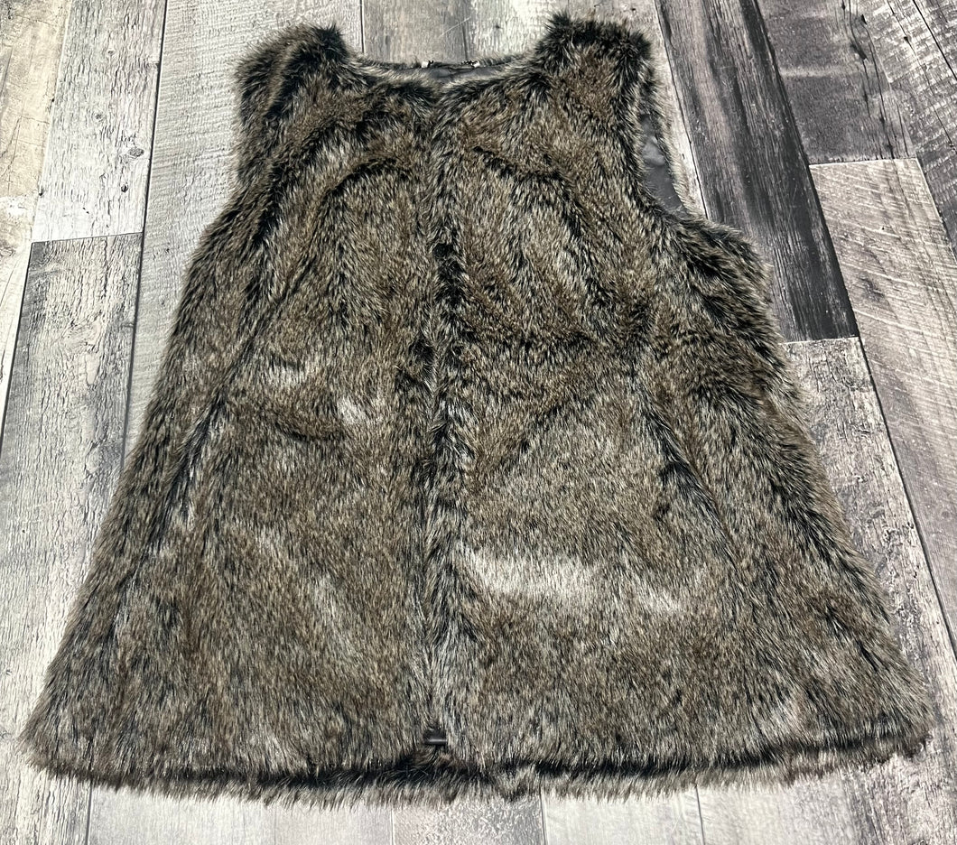 Banana Republic brown fake fur vest - Hers size L