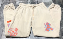 Load image into Gallery viewer, Adidas cream/orange sweatpants - Hers size S
