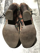 Load image into Gallery viewer, Jeffrey Campbell x Anthropologie black/green/mauve/multi heel boot - Hers size 8.5
