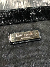 Load image into Gallery viewer, Kate Spade black/glitter blue large purse
