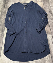 Load image into Gallery viewer, Vera Moda navy blue button up dress - Hers size L
