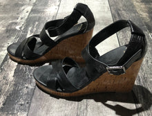 Load image into Gallery viewer, Cole Haan black sandal wedge - Hers size 7
