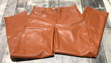 Load image into Gallery viewer, Joe Fresh dark brown orange high rise wide leg fake leather pants - Hers size 8

