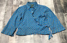 Load image into Gallery viewer, Ralph Lauren blue/red/green wrap blouse top - Hers size S
