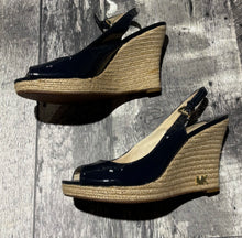 Load image into Gallery viewer, Michael Kors navy wedge - Hers size 6.5
