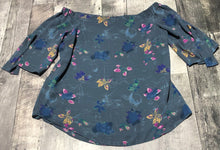 Load image into Gallery viewer, Babaton teal/yellow off the shoulder blouse - Hers size M
