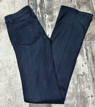 Load image into Gallery viewer, Paige dark blue low rise flared jeans - Hers size 24
