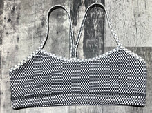 Load image into Gallery viewer, lululemon white/grey/black sports bra - Hers size 12
