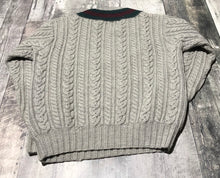 Load image into Gallery viewer, Ralph Lauren grey/dark green/dark red 100% wool sweater - His size S
