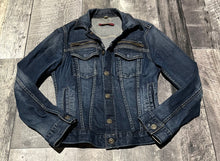 Load image into Gallery viewer, 7 for all mankind blue denim jacket - Hers size XS

