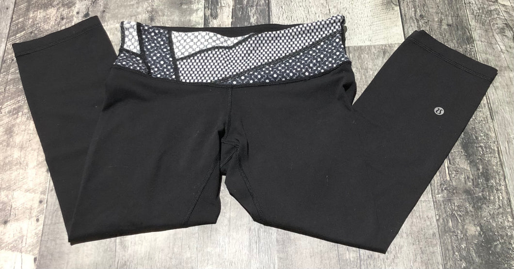 lululemon black/white cropped leggings - Hers size 6