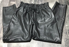 Load image into Gallery viewer, Abercrombie &amp; Fitch black high rise fake leather pants - Hers size M

