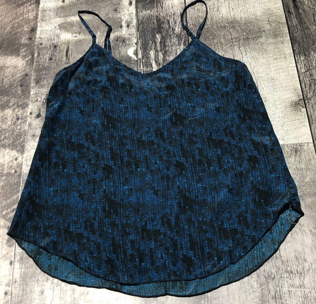 Wilfred blue/black 100% silk tank top - Hers size XS