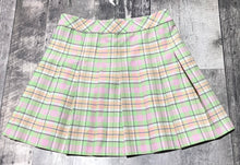 Load image into Gallery viewer, Sun•deh white/green/pink mini plaid skirt - Hers size 2
